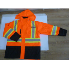 Hot Sale 4 in 1 Reflective Parka with Quilting, Safety Parka, Safety Jacket (DPA020)